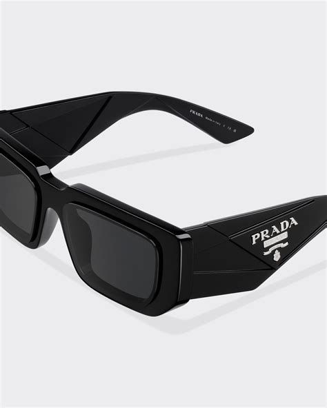 prada spr 54 א|Slate Gray Lenses Sunglasses With Prada Logo.